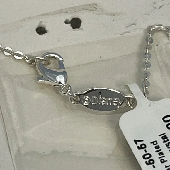 Disney 90 Years Mickey Mouse Silver Plated Swarovski Crystal 18 Inch Necklace - Picture 11 of 16